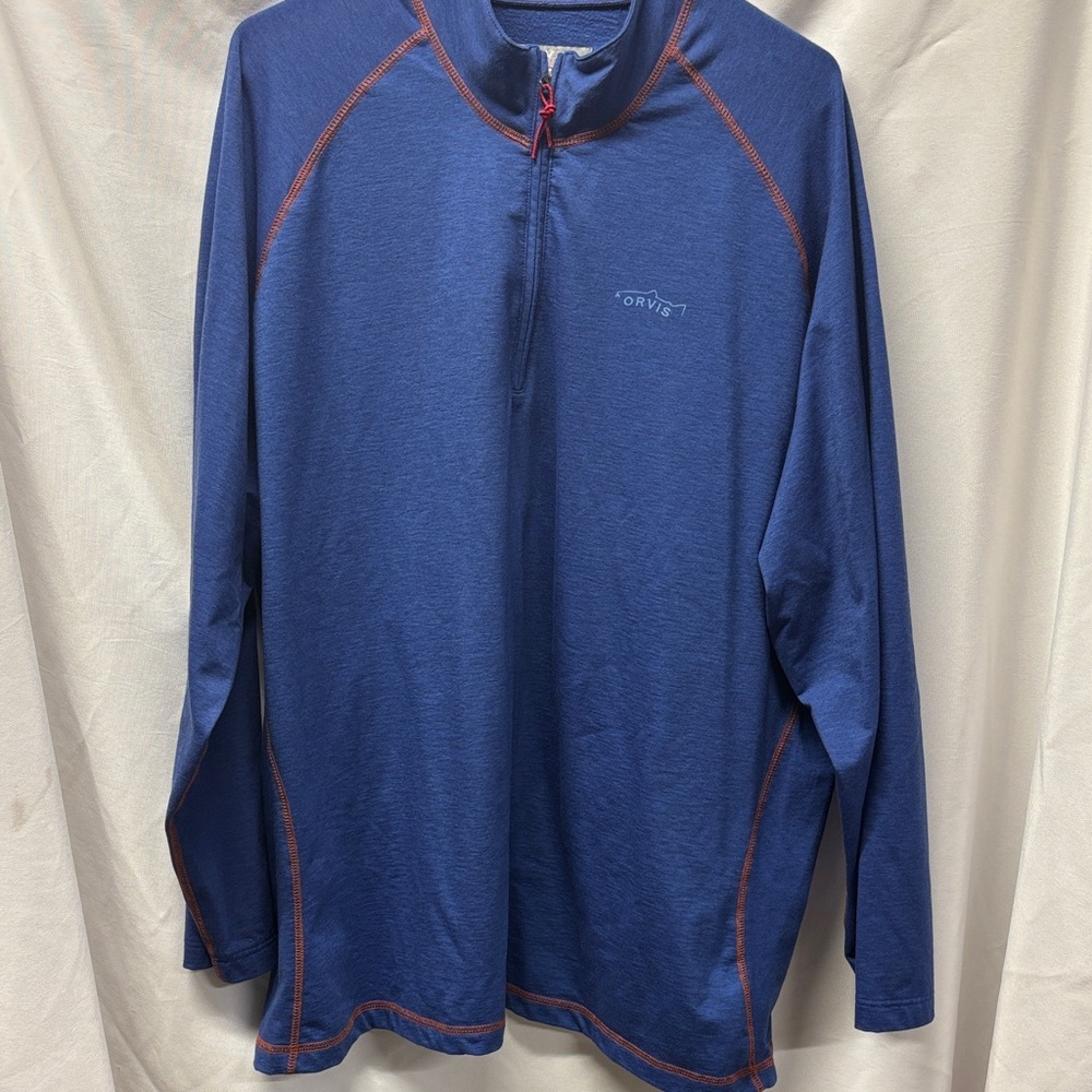 ⛳️Orvis Royal Blue Half-Zip Pullover